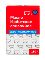 Масло сливочное Ирбитский молочный завод Ирбитское Традиционное 82.5%, 180г
