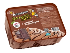 Мороженое Большой папа пломбир с шоколадом, 450г