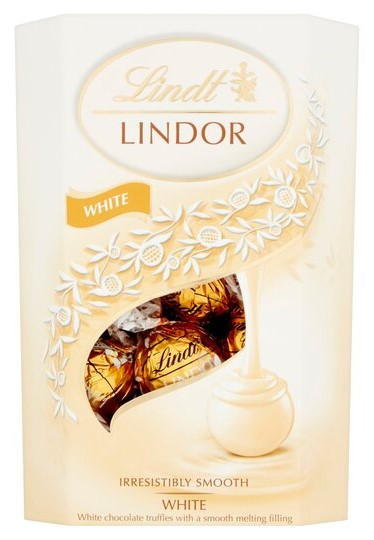 Конфеты Lindt Lindor белый корнет, 200г
