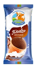 Мороженое Коровка из Кореновки Пломбир шоколадный вафельный стаканчик, 100г