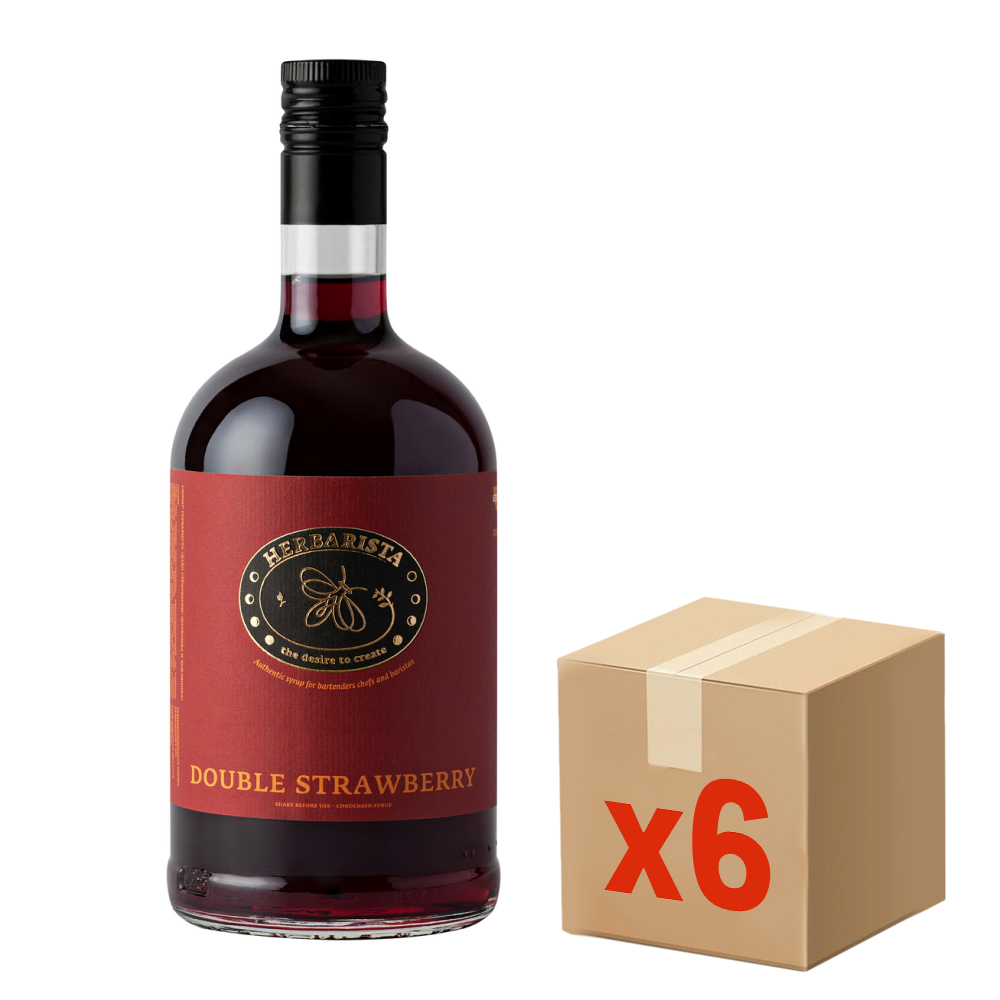 Изображение товара Сироп Herbarista Double Strawberry 700мл x 6 шт натуральный ягодный кофе напиток