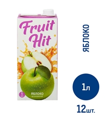 Нектар Fruit Hit яблочный, 1л x 12 шт