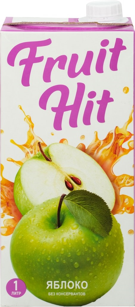 Нектар Fruit Hit яблочный, 1л x 12 шт