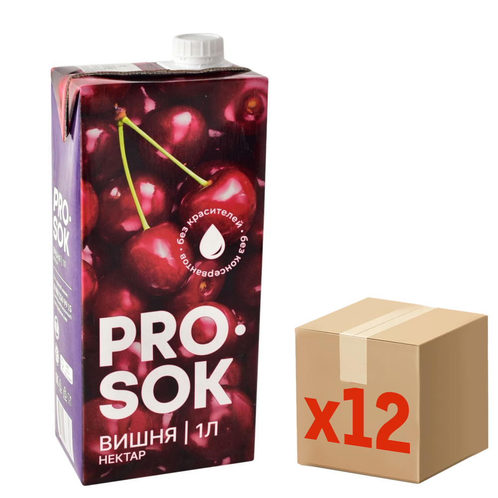 Нектар Pro Sok вишневый, 1л x 12 шт