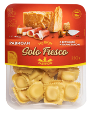Равиоли Solo Fresco с ветчиной и пармезаном охлажденные, 250г
