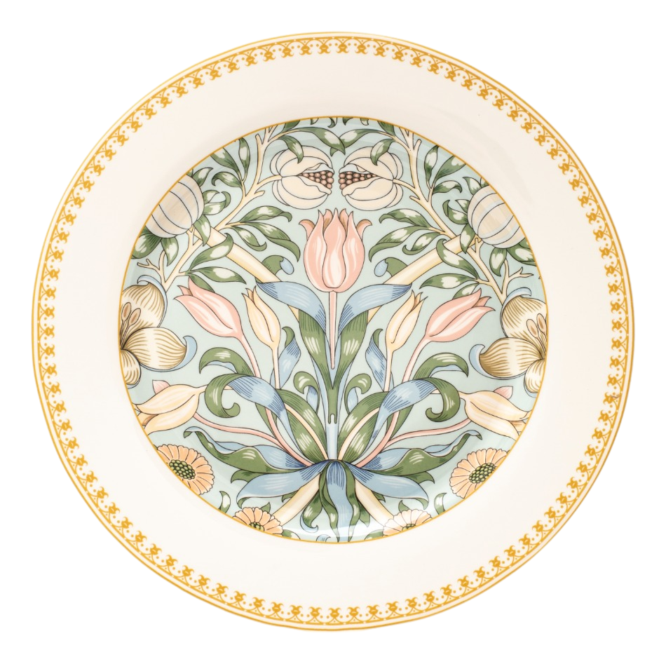 Изображение товара Обеденная тарелка Flowers Fioretta 27 см, белая, для посудомоечной и микроволновой печи