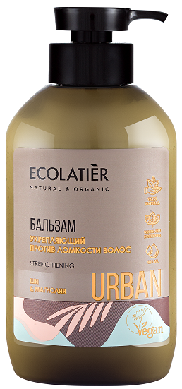 Бальзам Ecolatier укрепляющий против ломкости волос масло ши-магнолия, 400мл