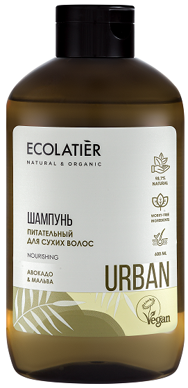 Изображение товара Шампунь Ecolatier питательный для сухих волос авокадо-мальва, 600мл