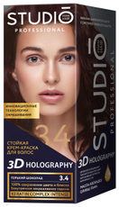Крем-краска Studio Professional 3.4 горький шоколад, 120мл