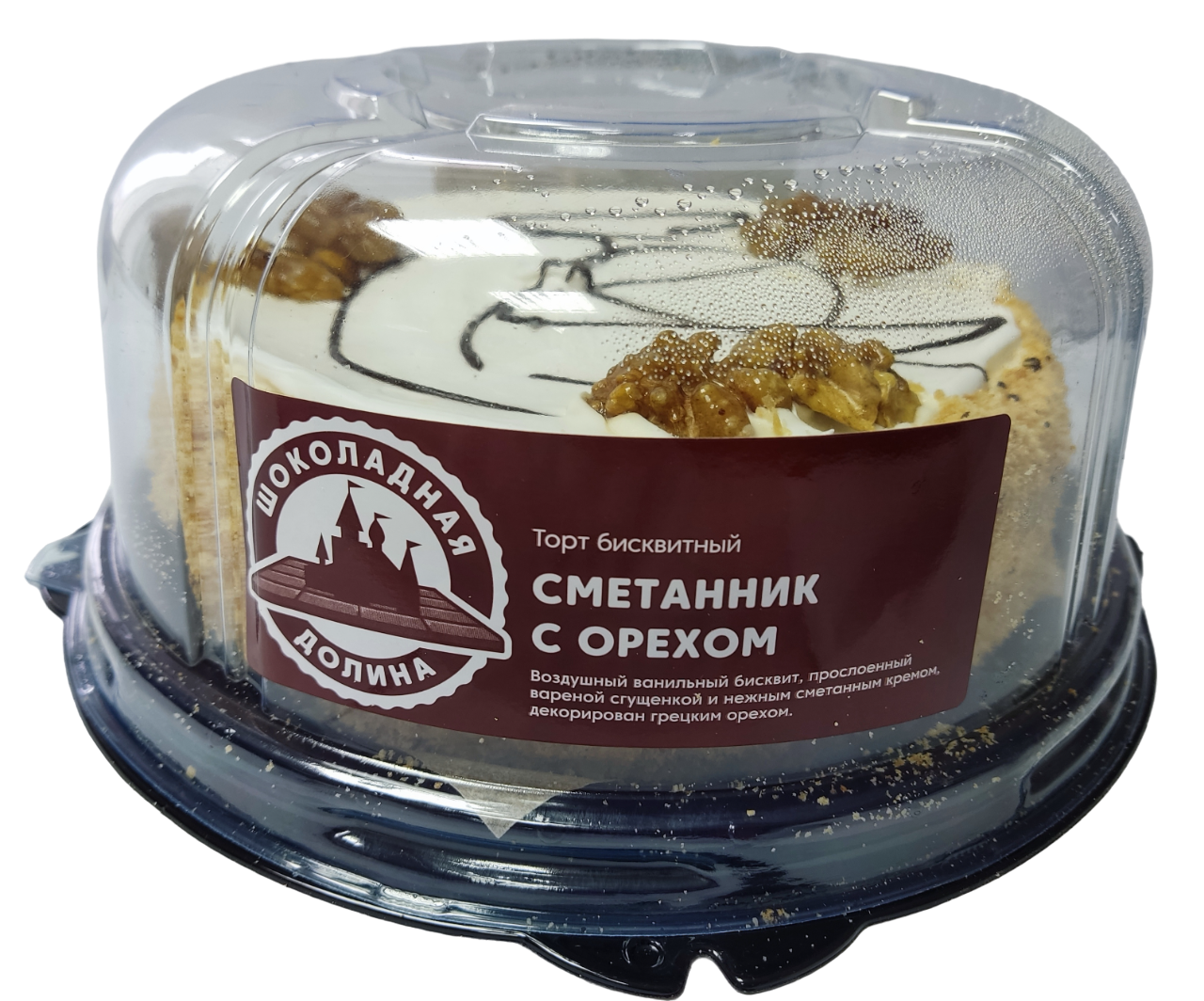 Торт Шоколадная долина сметанник с орехом, 780г