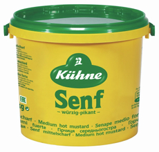 Горчица Kuhne средне-острая, 5кг