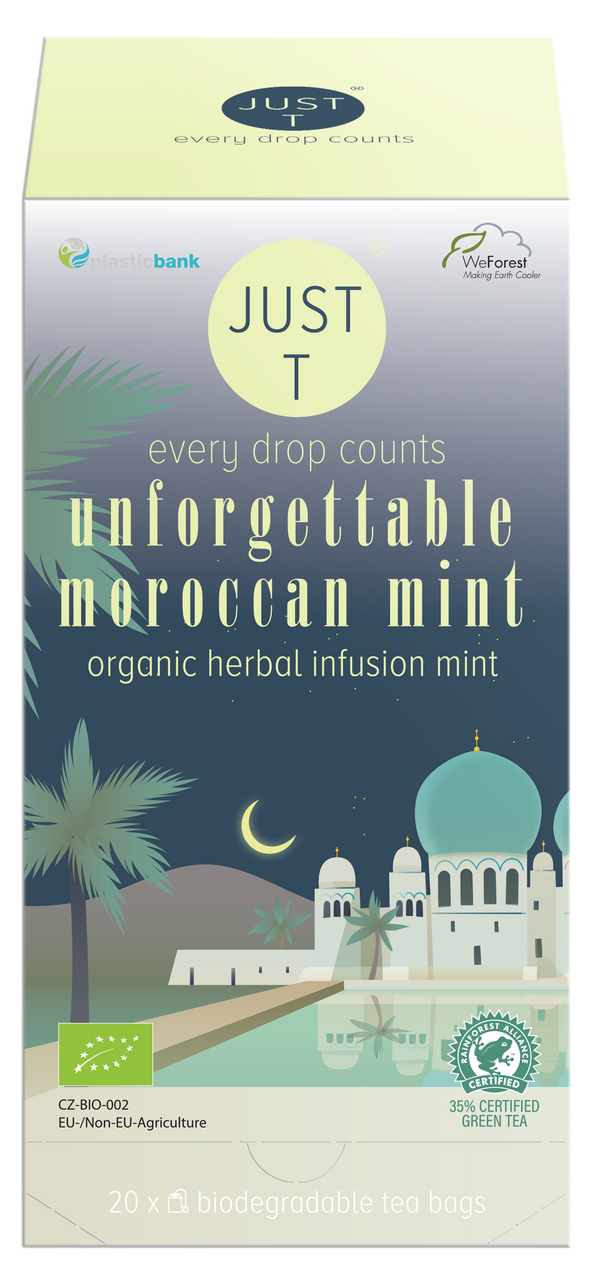 Чай Just T зеленый Unforget Morrocan mint (1г x 20шт), 20г