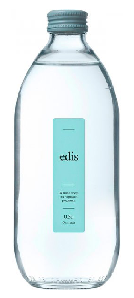 Изображение товара Вода Edis питьевая негазированная 500мл стеклянная бутылка Россия