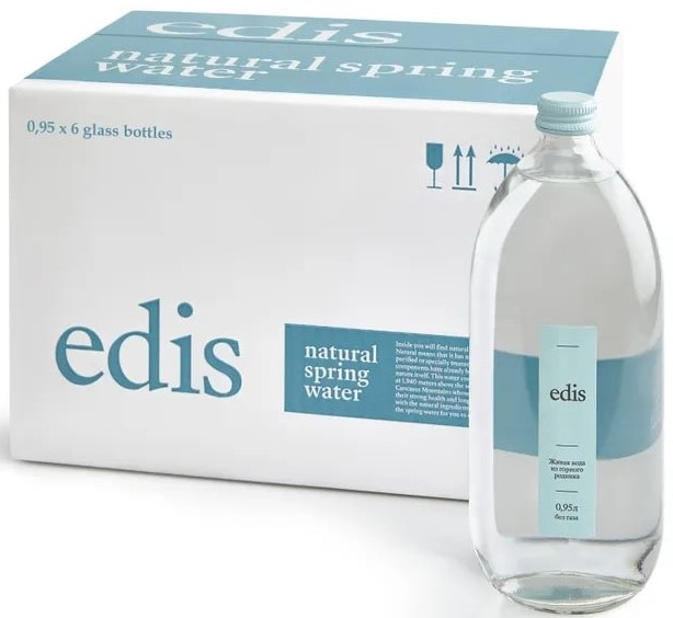Изображение товара Вода Edis питьевая негазированная 950 мл x 6 шт экологически чистая Россия
