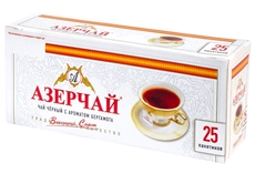 Чай Азерчай черный байховый с бергамотом (2г x 25шт), 50г