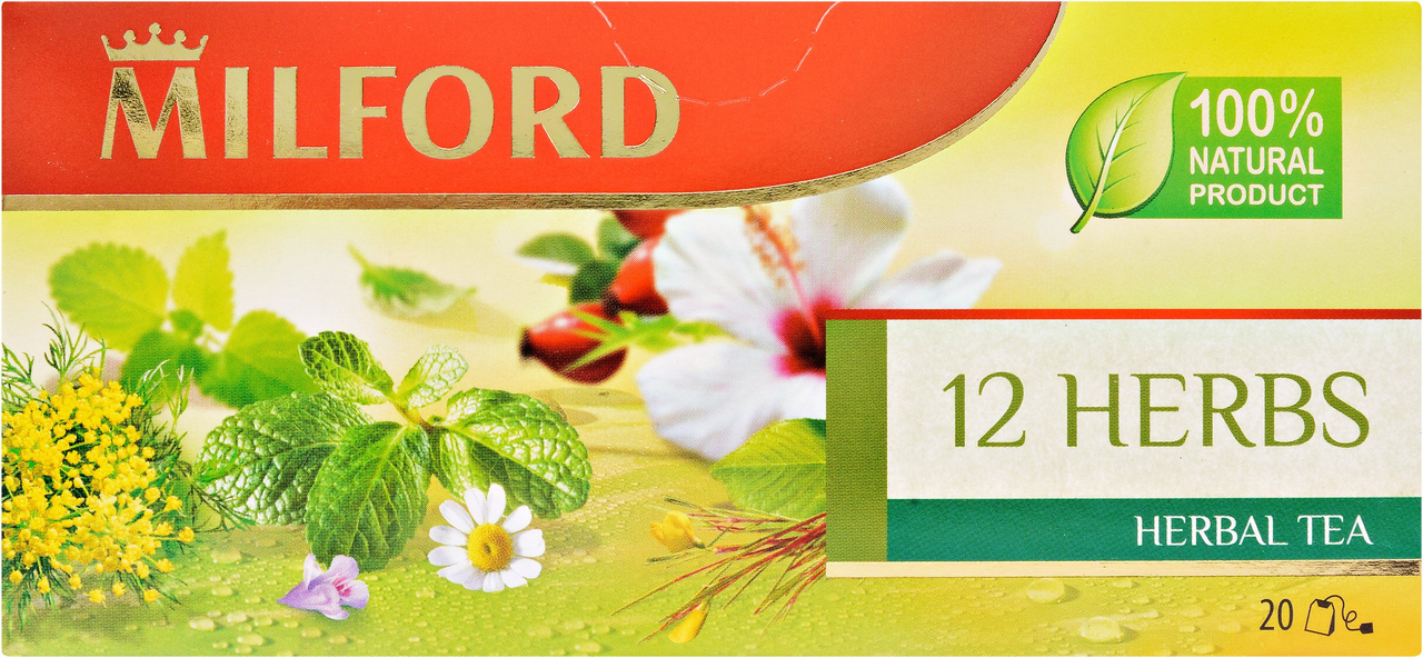 Изображение товара Напиток Milford чайный 12 трав (2.25г x 20шт), 45г