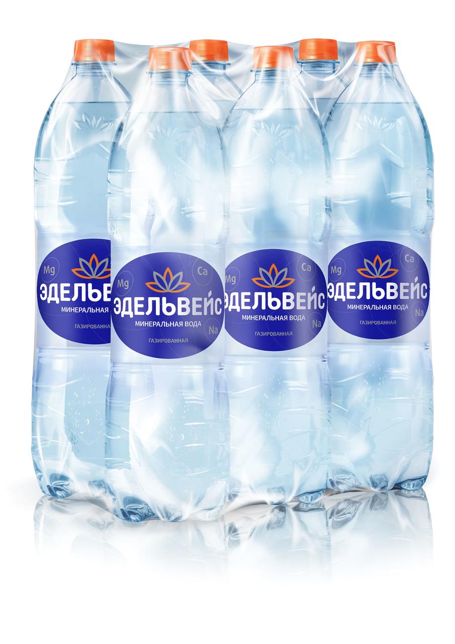 Минеральная вода ЭДЕЛЬВЕЙС газированная, 1,5л