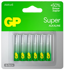 Батарейки GP Super Aaa, 6шт