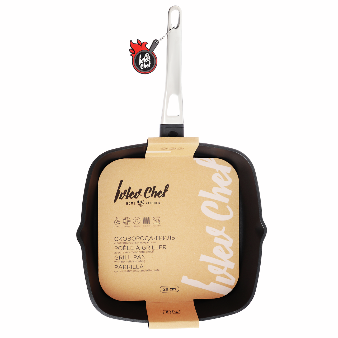 Сковорода-гриль Ivlev Chef Royal, 28 x 28см