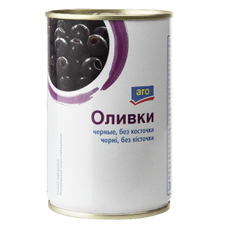 aro Оливки черные без косточки, 300г