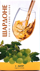 Вино Винзавод Юровский Шардоне белое сухое, 1л