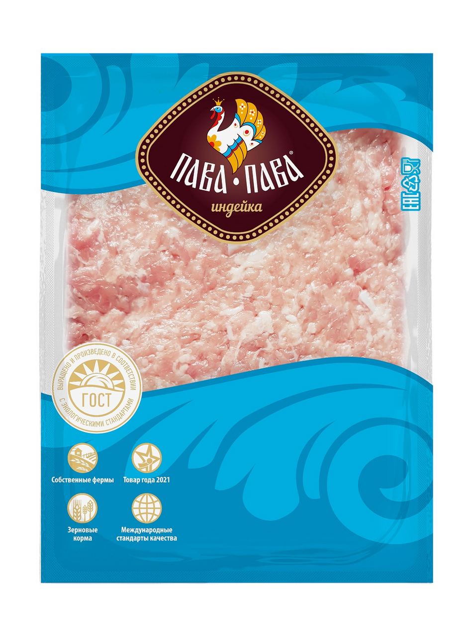 Фарш индейки Пава Пава рубленый охлажденный, 600г