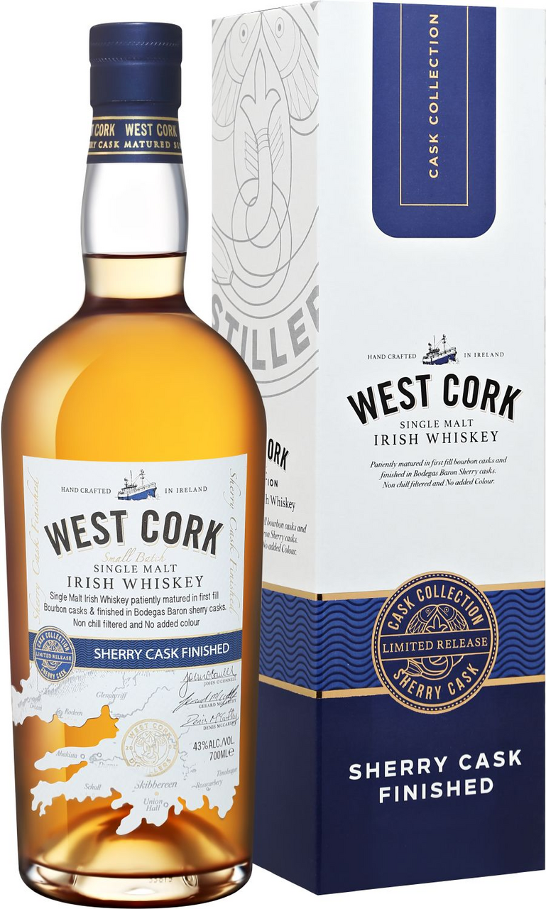 Виски West Cork Sherry Cask Finished в подарочной упаковке, 0.7л купить по  выгодной цене, самовывоз алкоголя из магазина в Белгороде