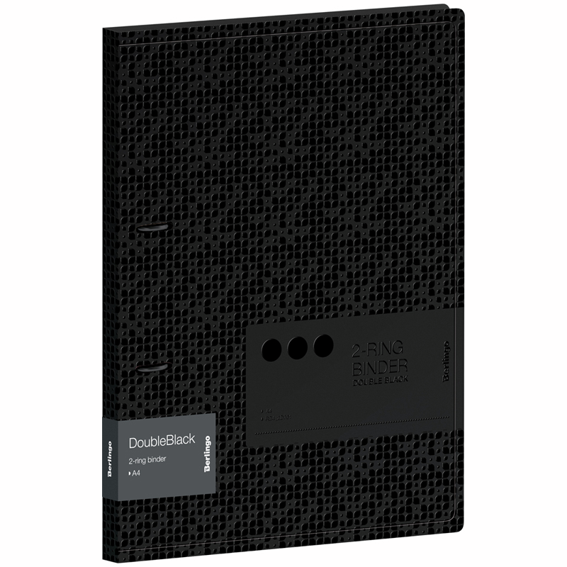 Папка Berlingo Double Black на 2 кольцах 600мкм, 24мм