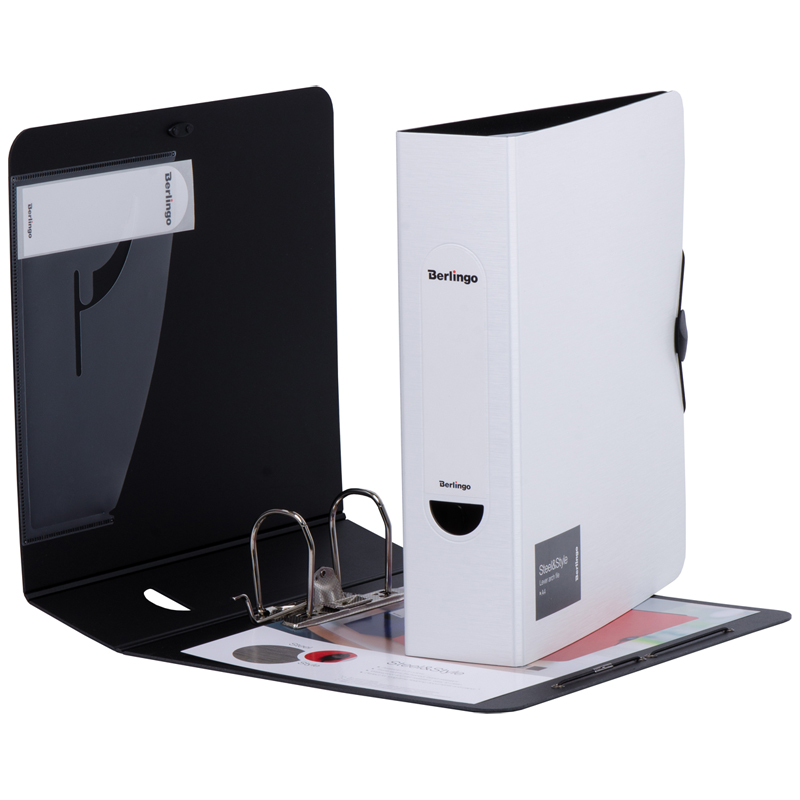 Папка-регистратор Berlingo Steel & Style 2500мкм черная, 80мм