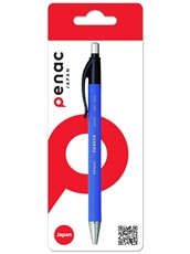 Ручка Penac RBR шариковая синяя автоматическая блистер, 0.7мм
