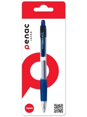 Ручка Penac CNN-3 шариковая синяя автоматическая блистер, 0.7мм