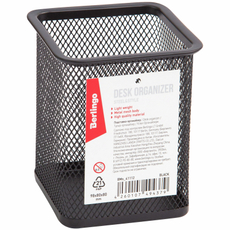 Подставка-стакан Berlingo Steel & Style черная металлическая