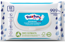 Туалетная бумага детская YokoSun влажная, 68шт