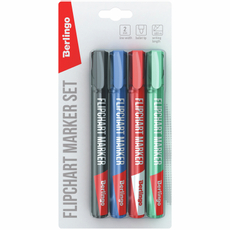 Набор маркеров Berlingo Uniline для флипчартов FM200 4 цвета, 2мм