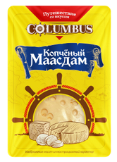 Сыр Columbus Маасдам копченый нарезка 45%, 125г