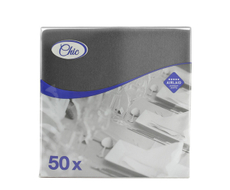 Салфетки бумажные Airlaid черные 40 x 40см, 50шт