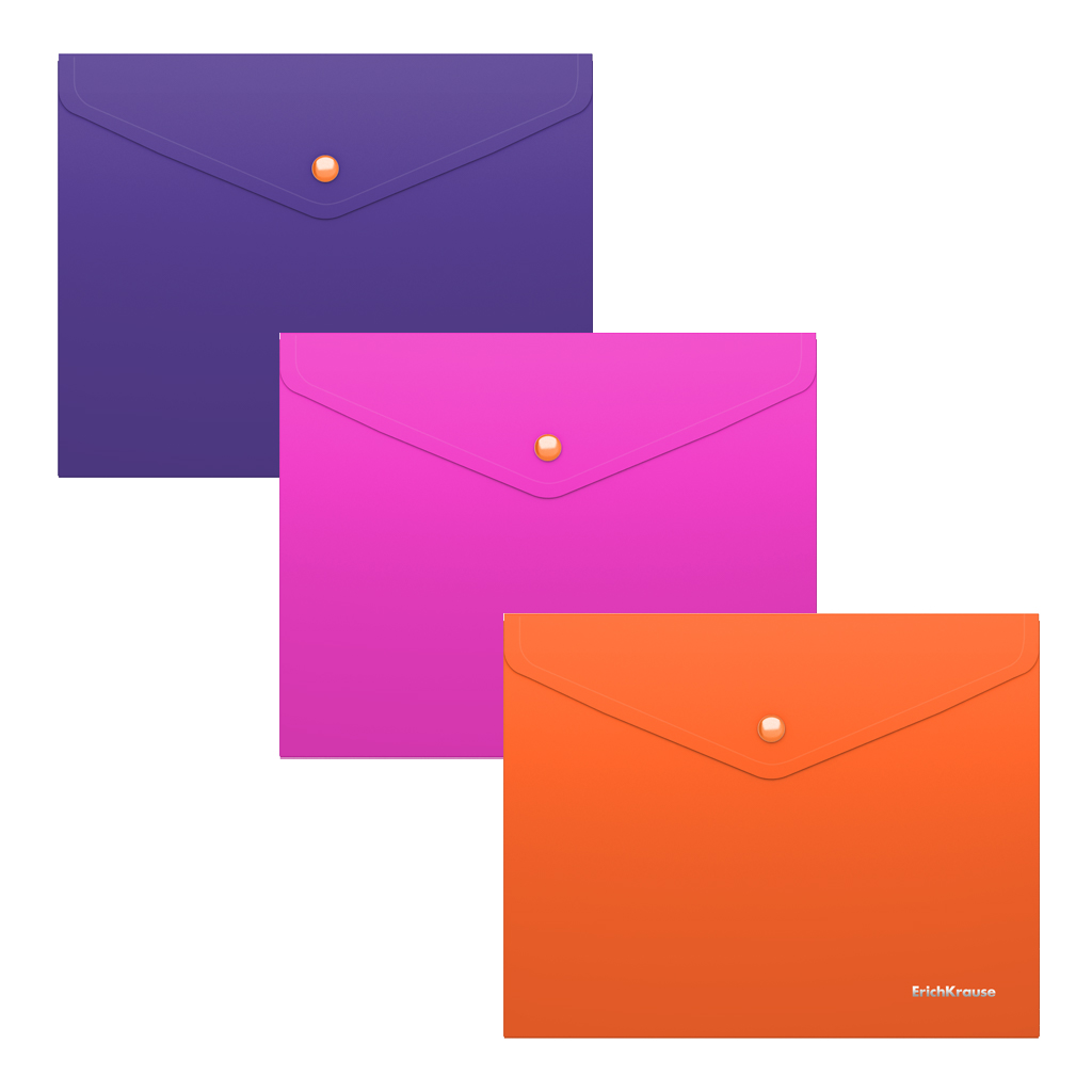 Папка-конверт Erich Krause Soft Caribbean на кнопке А5