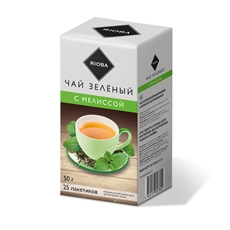 RIOBA Чай зеленый с мелиссой (2г x 25шт), 50г