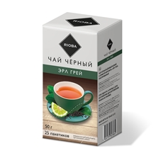 RIOBA Чай черный Эрл грей (2г x 25шт), 50г
