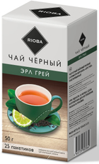RIOBA Чай черный Эрл грей (2г x 25шт), 50г