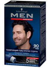 Краска для волос Schwarzkopf Men Perfect 90 натуральный черный, 80мл