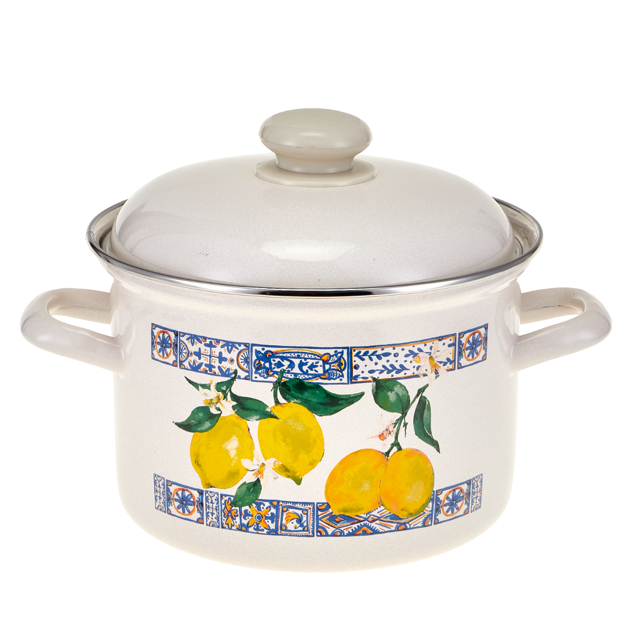 Кастрюля Hitt с крышкой Лимонная мозаика 3л, 18см