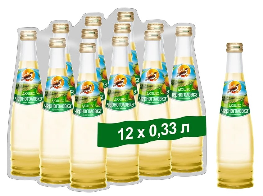 Лимонад Черноголовка Дюшес газированный, 330мл x 12 шт