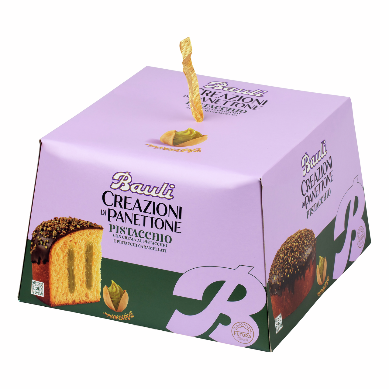 Кулич Bauli Пасхальный с кремовой начинкой со вкусом фисташки, 750г