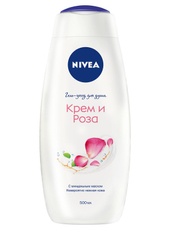 Гель-уход Nivea для душа крем роза с маслом миндаля, 500мл
