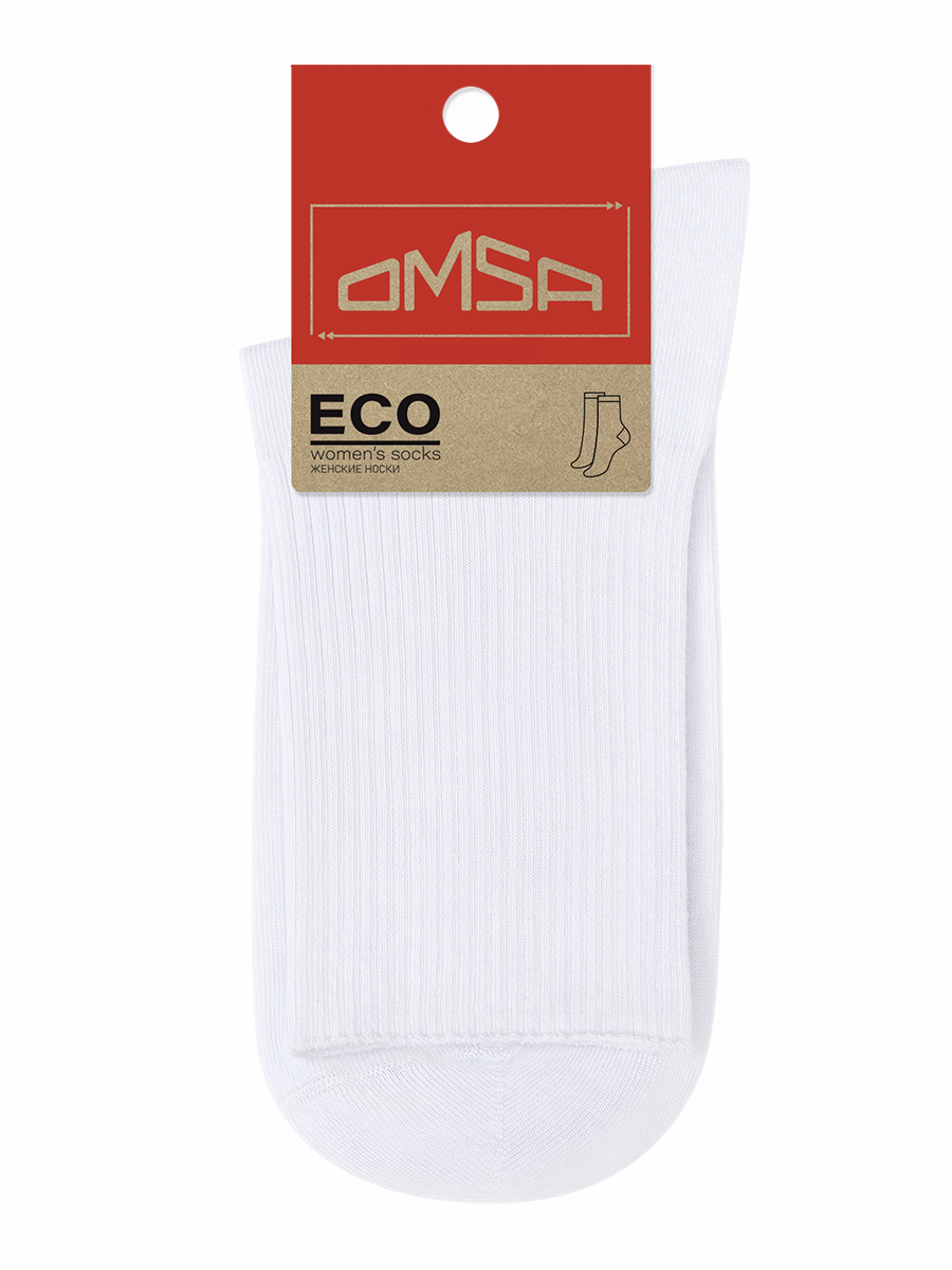 Носки Omsa Eco женские белые высокие на ослабленной резинке хлопок-полиамид размер 35-38 254