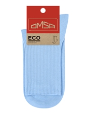 Носки Omsa Eco женские голубые высокие на ослабленной резинке хлопок-полиамид размер 35-38 254
