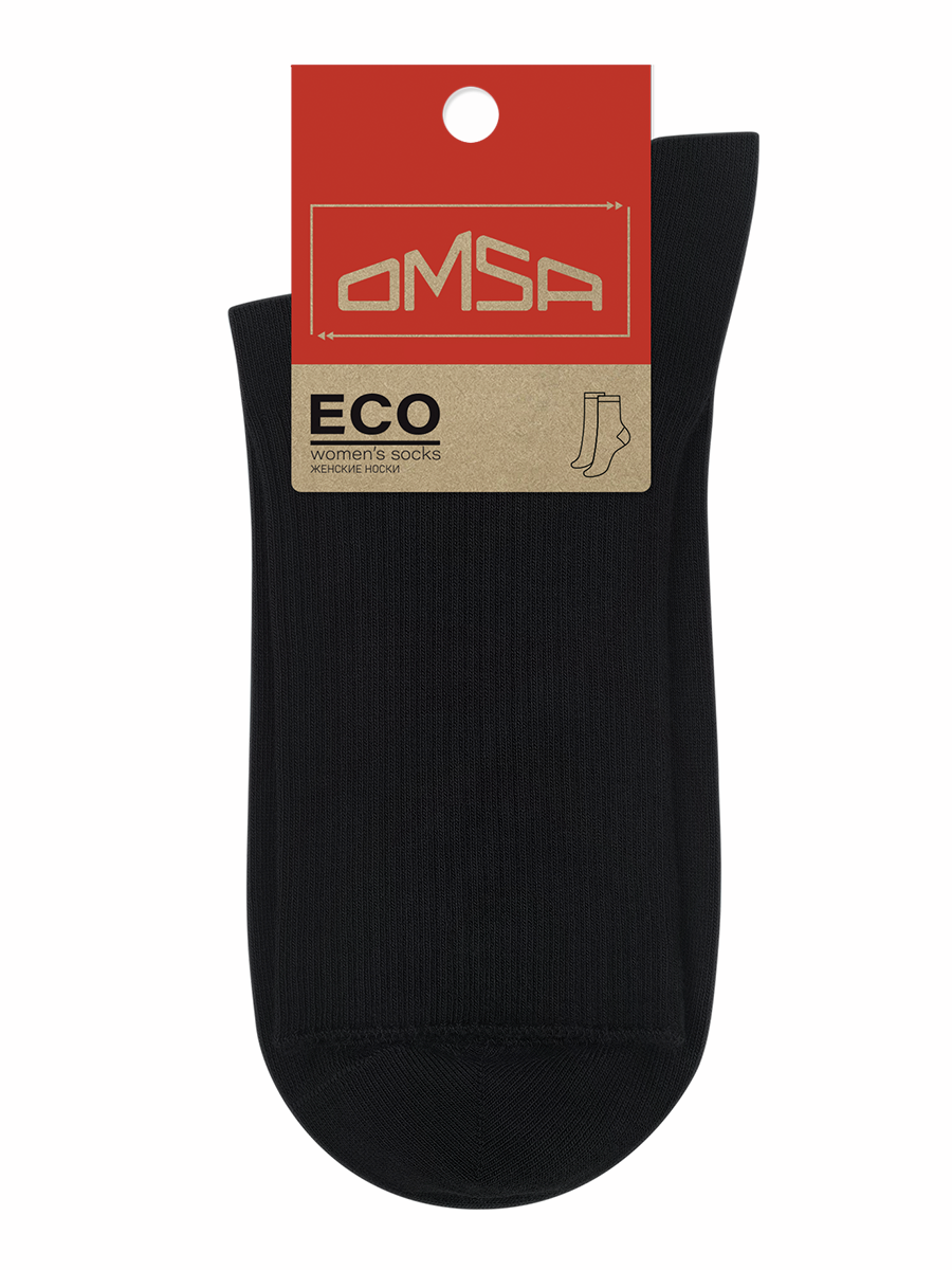 Носки Omsa Eco женские черные высокие на ослабленной резинке хлопок-полиамид размер 35-38 254