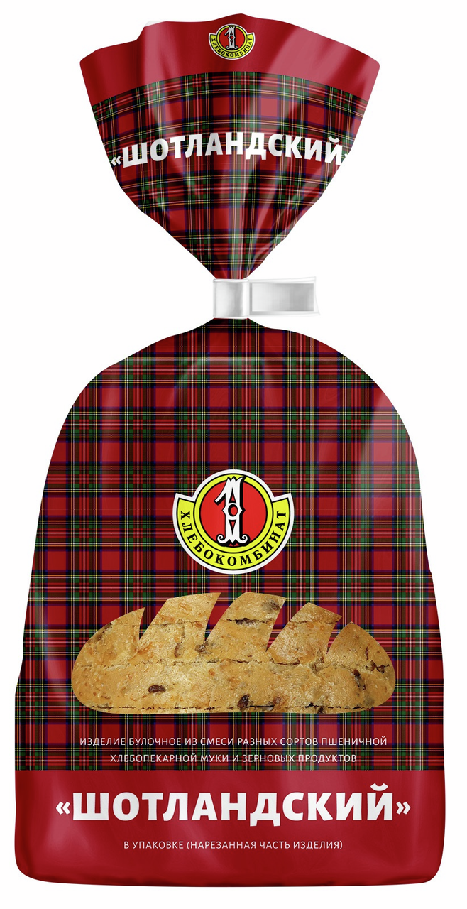 Хлеб Первый хлебокомбинат Шотландский нарезка, 200г