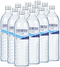 Вода Сенежская минеральная питьевая газированная, 750мл x 12 шт